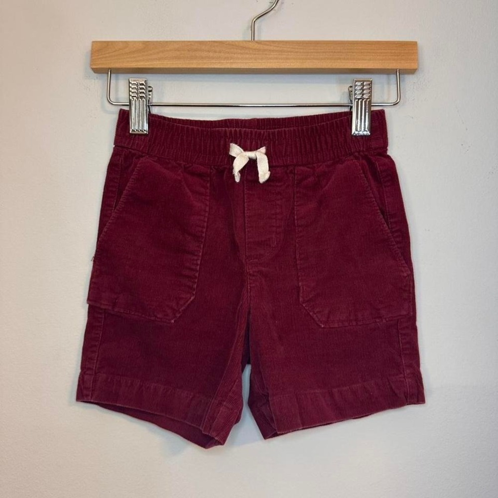 Janie and Jack Burgundy Corduroy Utility Shorts Size 3T